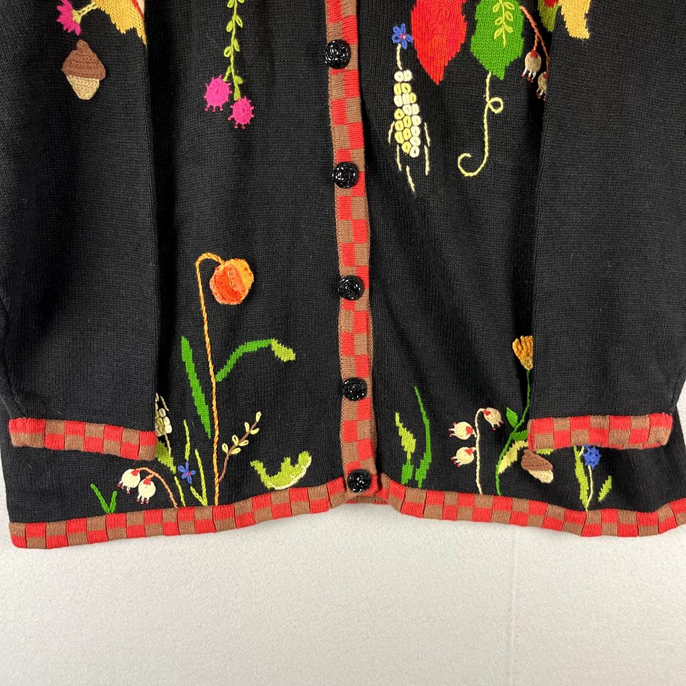 Vintage Storybook Knits Cardigan Sweater Womens 3X 3D Knit Grandmacore Retro NWT - Picture 3 of 16